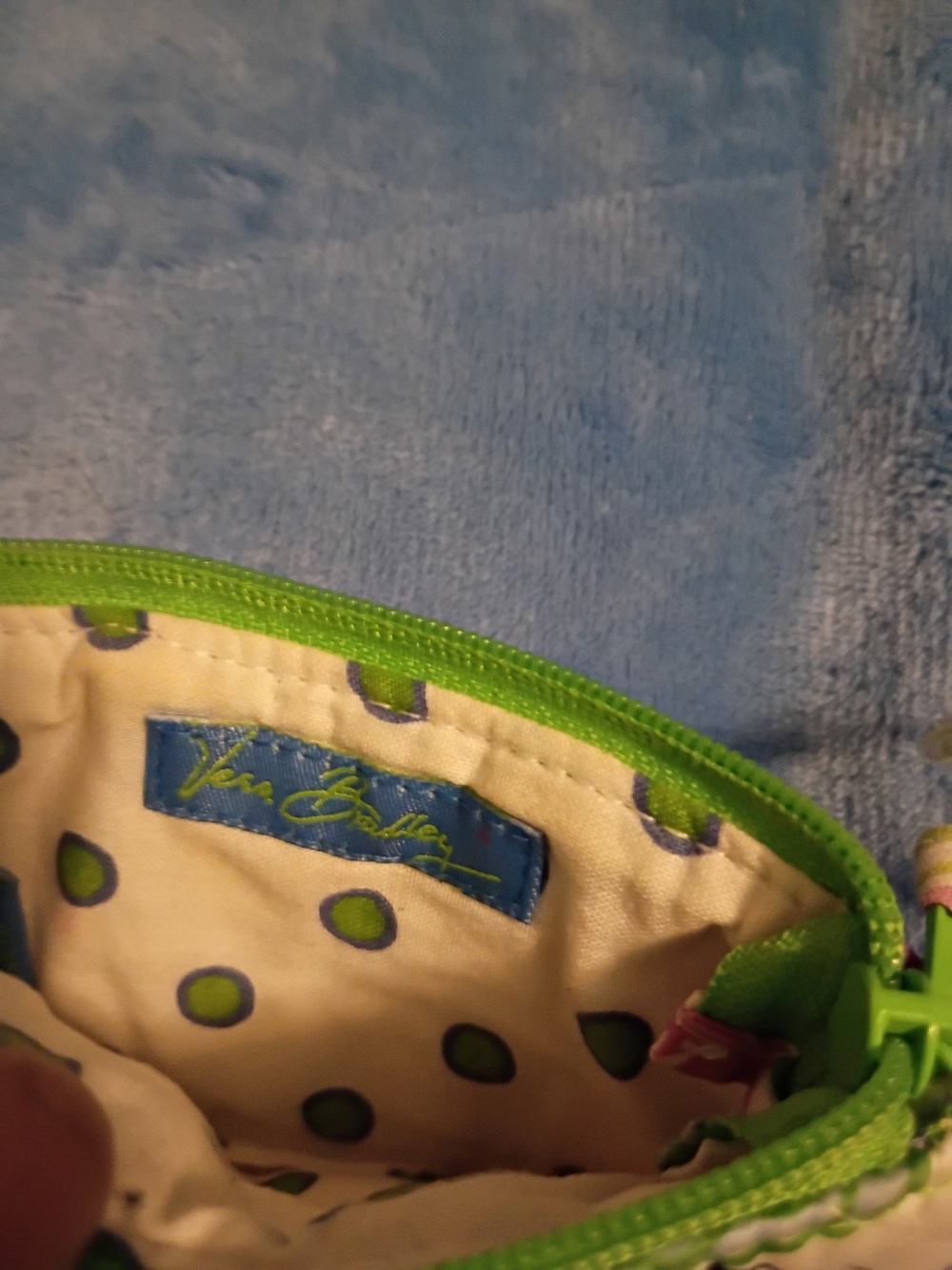 Vera Bradley Kids One-Piece - Cream with Green and Purple Polka Dots